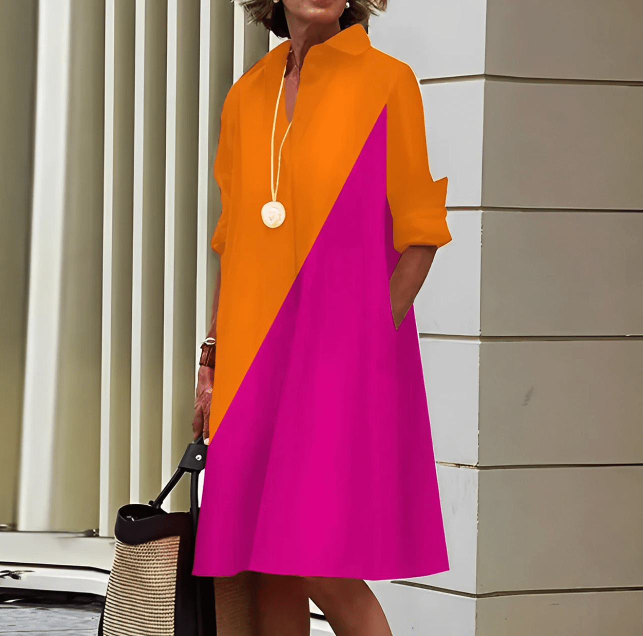 Lisbeth | Mühelos bequemes Damen-Midikleid - Sopheria
