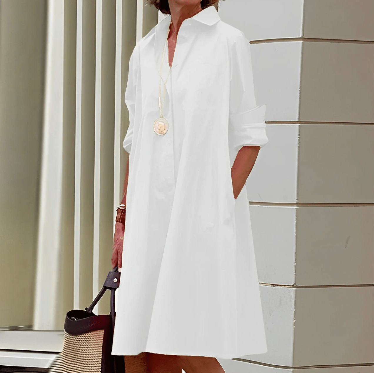 Lisbeth | Mühelos bequemes Damen-Midikleid - Sopheria