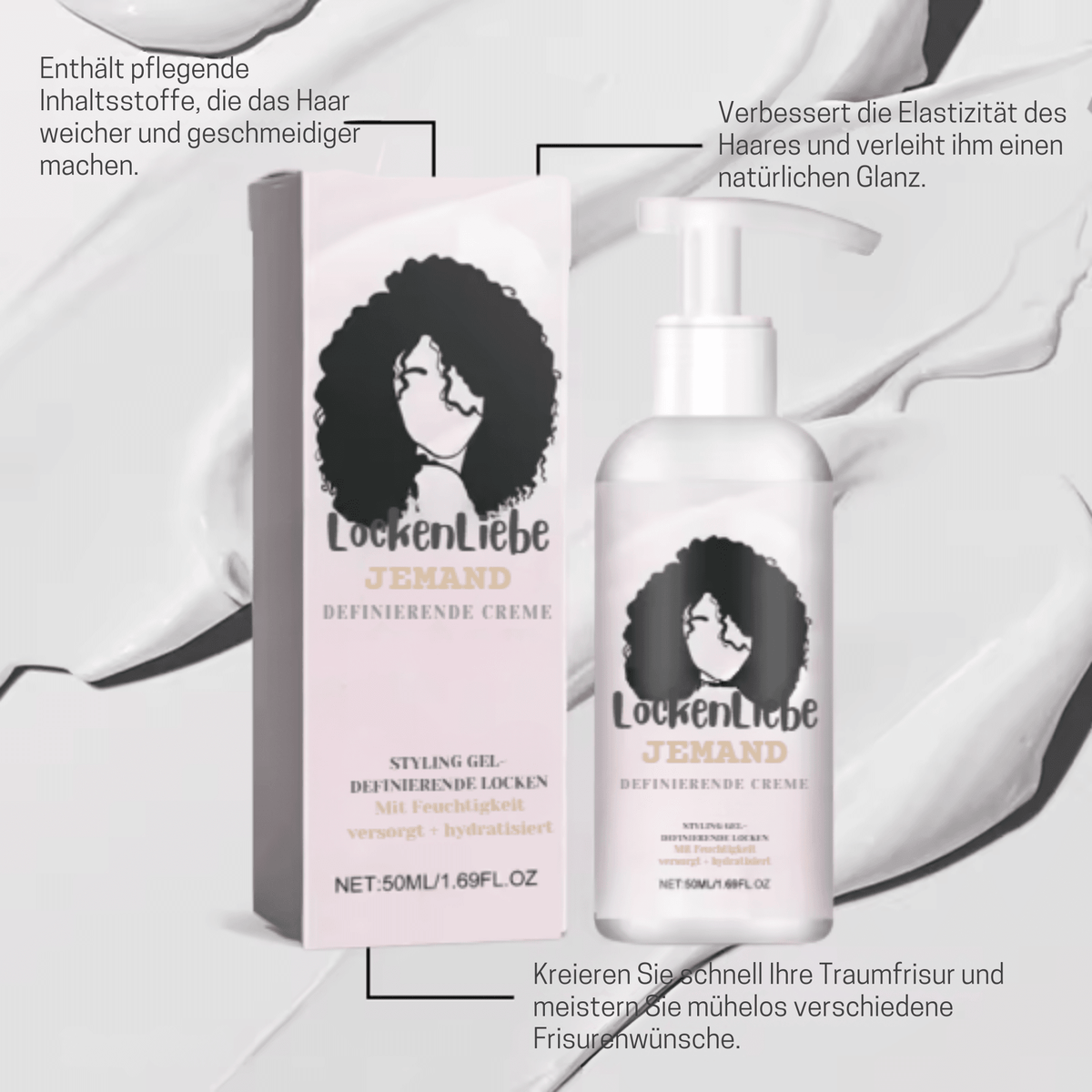 LockenLiebe™ / Lockendefinierende Stylingcreme Für Perfekte Sprungkraft (1+1 GRATIS) - Sopheria