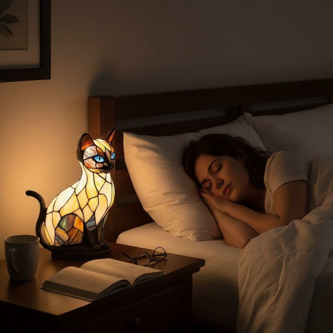 Luna Leuchtkatze – handgefertigte Lampe, die Herzen erstrahlen lässt - Sopheria