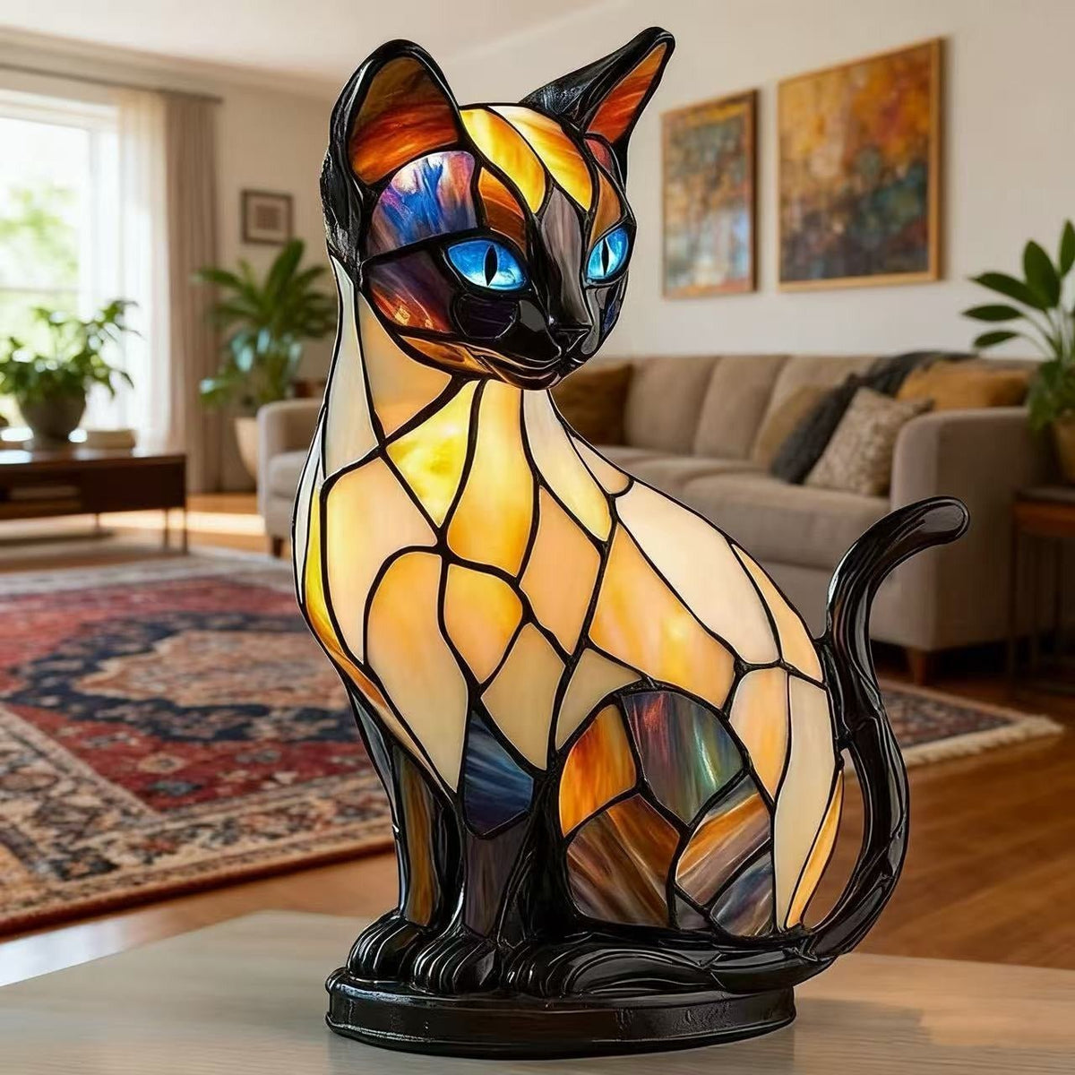 Luna Leuchtkatze – handgefertigte Lampe, die Herzen erstrahlen lässt - Sopheria