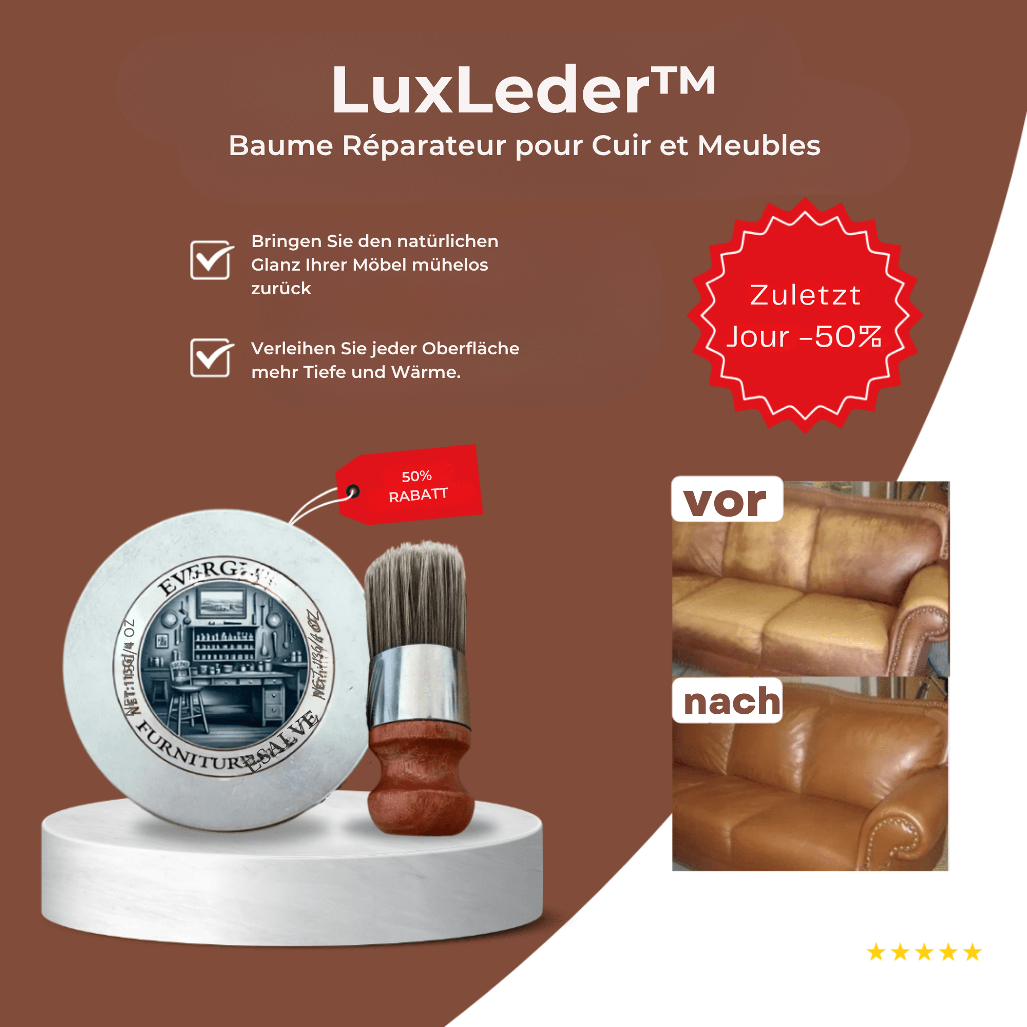 LuxLeder™ / Reparaturbalsam für Leder und Möbel - Sopheria