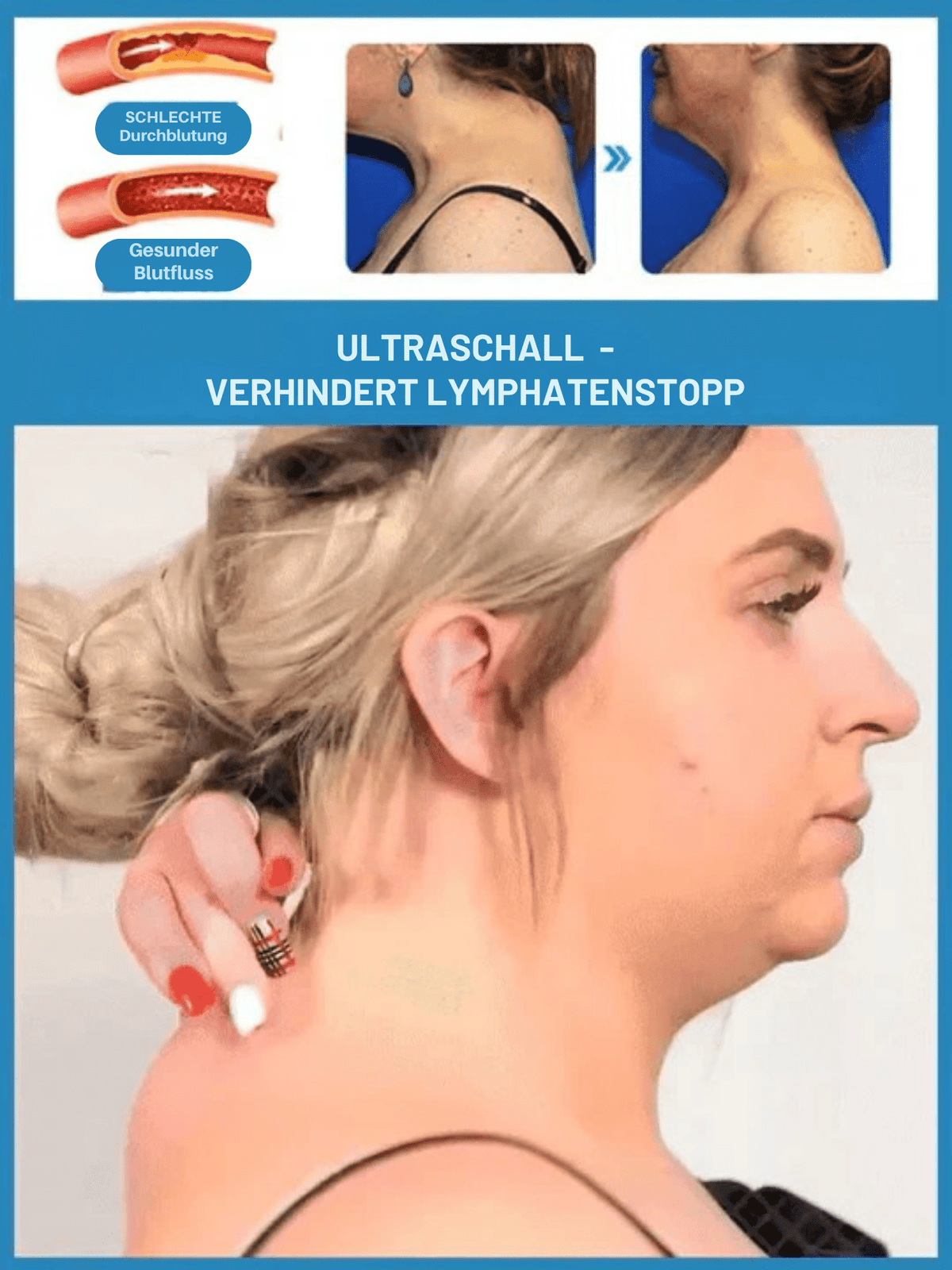 ﻿LymphLift™ / Ultraschall Lymphdrainagegerät - Cellulite & Fett Reduzieren - Muskelentspannung - Sopheria