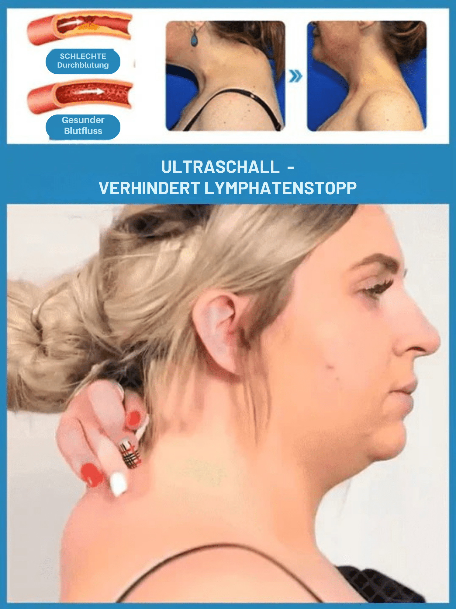 ﻿LymphLift™ / Ultraschall Lymphdrainagegerät - Cellulite & Fett Reduzieren - Muskelentspannung - Sopheria