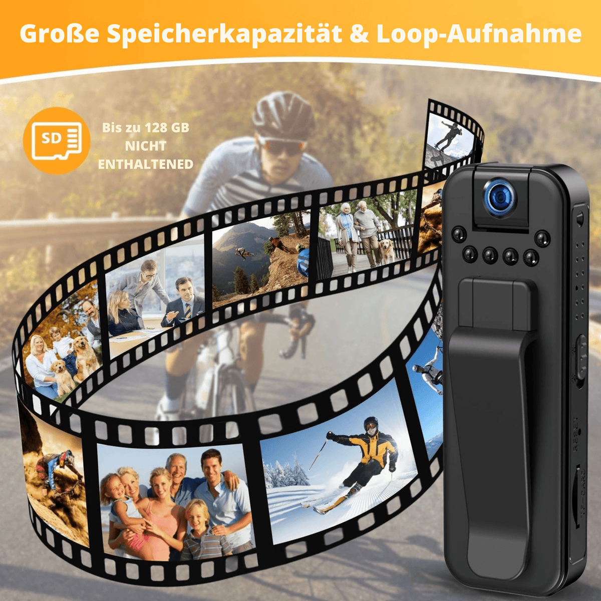 MiniMemo™ / 1080 Mini-Body-Cam – Tag- und Nachtaufnahmen leicht gemacht! - Sopheria