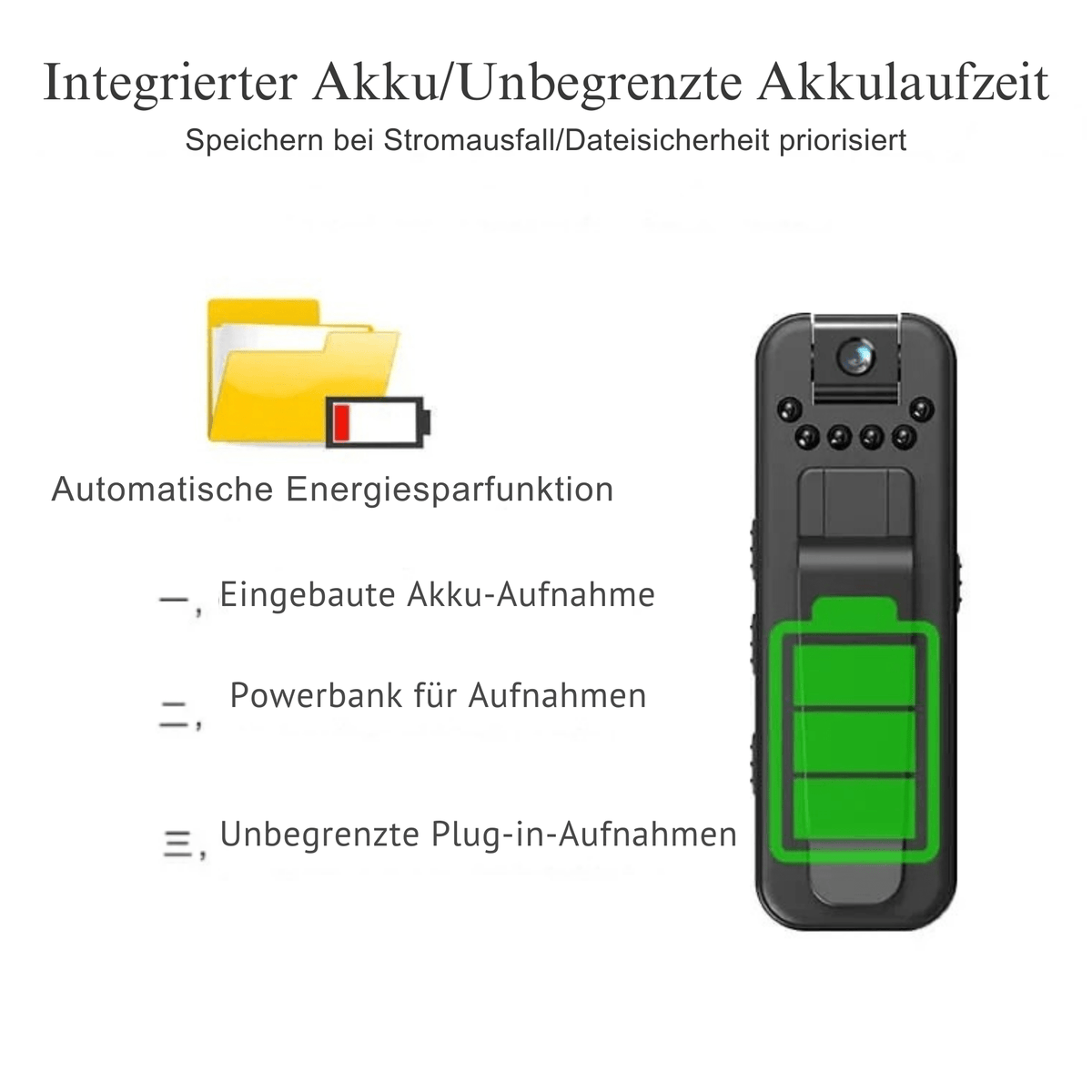 MiniMemo™ / 1080 Mini-Body-Cam – Tag- und Nachtaufnahmen leicht gemacht! - Sopheria