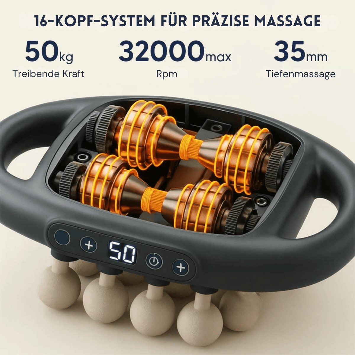 MuskelMeister™ / Tiefen-Massagegerät für Rücken- und Muskelentspannung - Sopheria