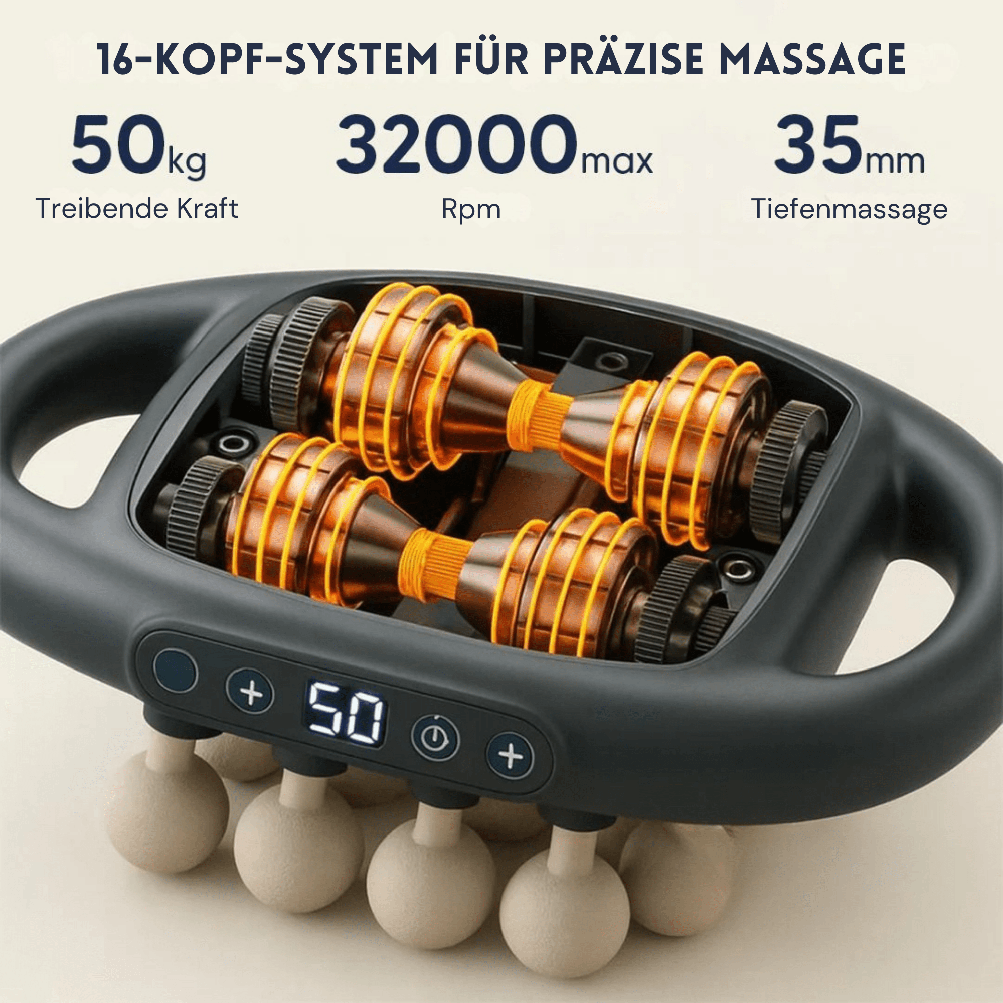 MuskelMeister™ / Tiefen-Massagegerät für Rücken- und Muskelentspannung - Sopheria