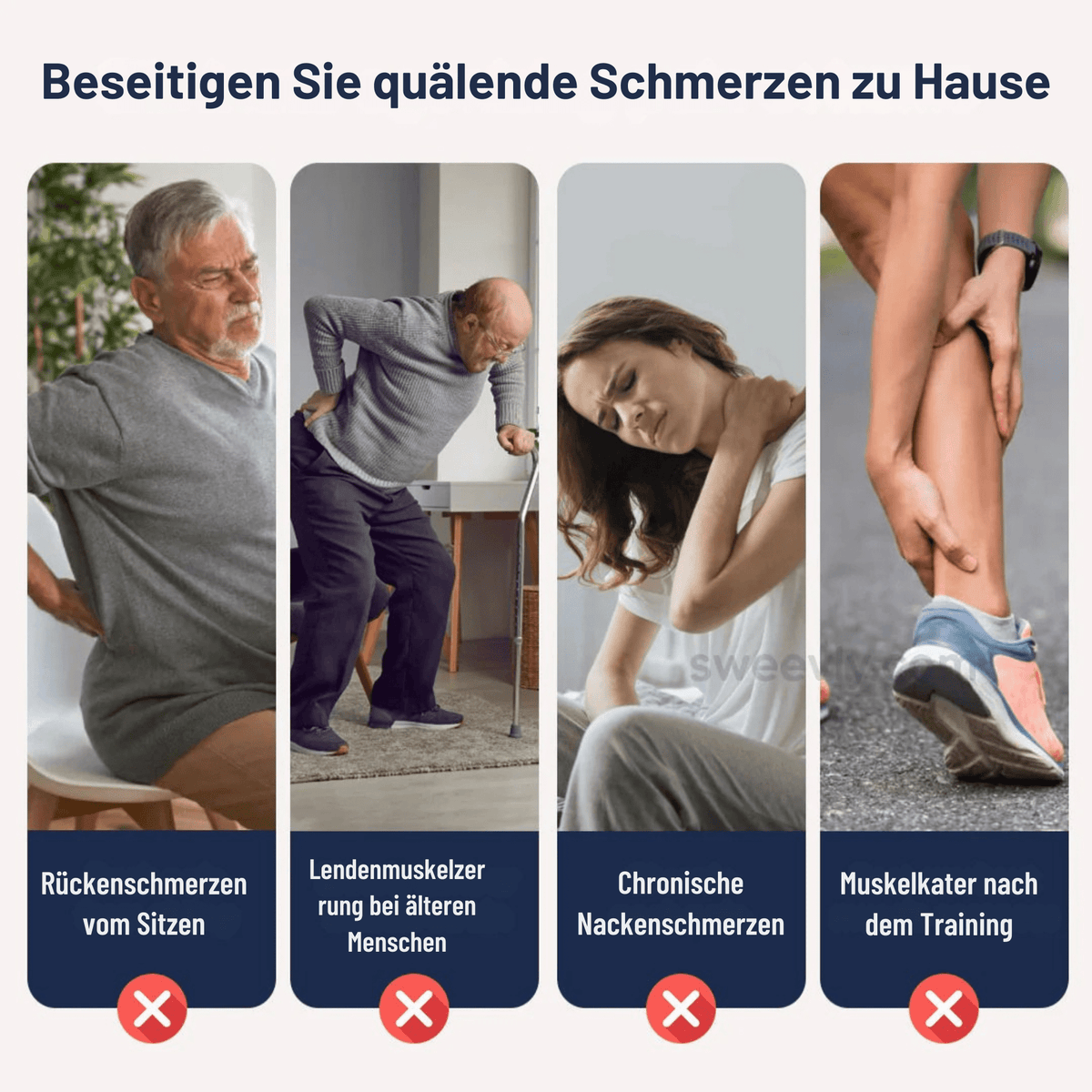 MuskelMeister™ / Tiefen-Massagegerät für Rücken- und Muskelentspannung - Sopheria