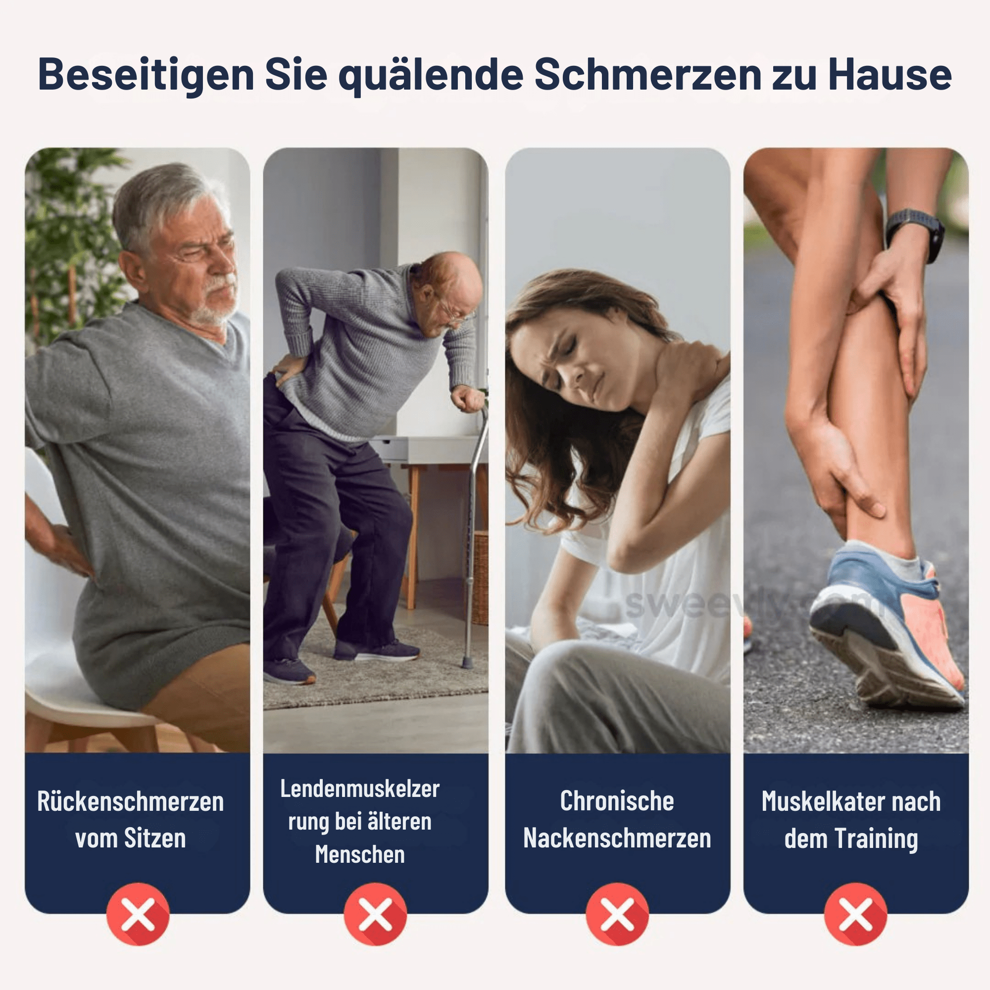 MuskelMeister™ / Tiefen-Massagegerät für Rücken- und Muskelentspannung - Sopheria
