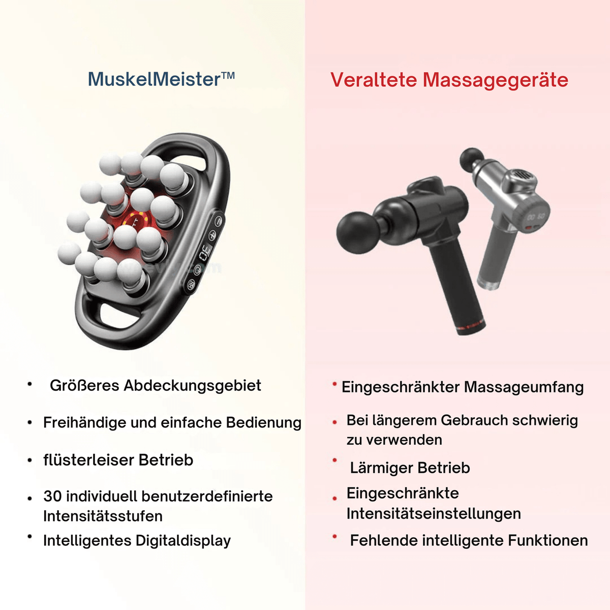 MuskelMeister™ / Tiefen-Massagegerät für Rücken- und Muskelentspannung - Sopheria