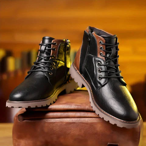Jethro | Robuste Schnürstiefelette aus Leder