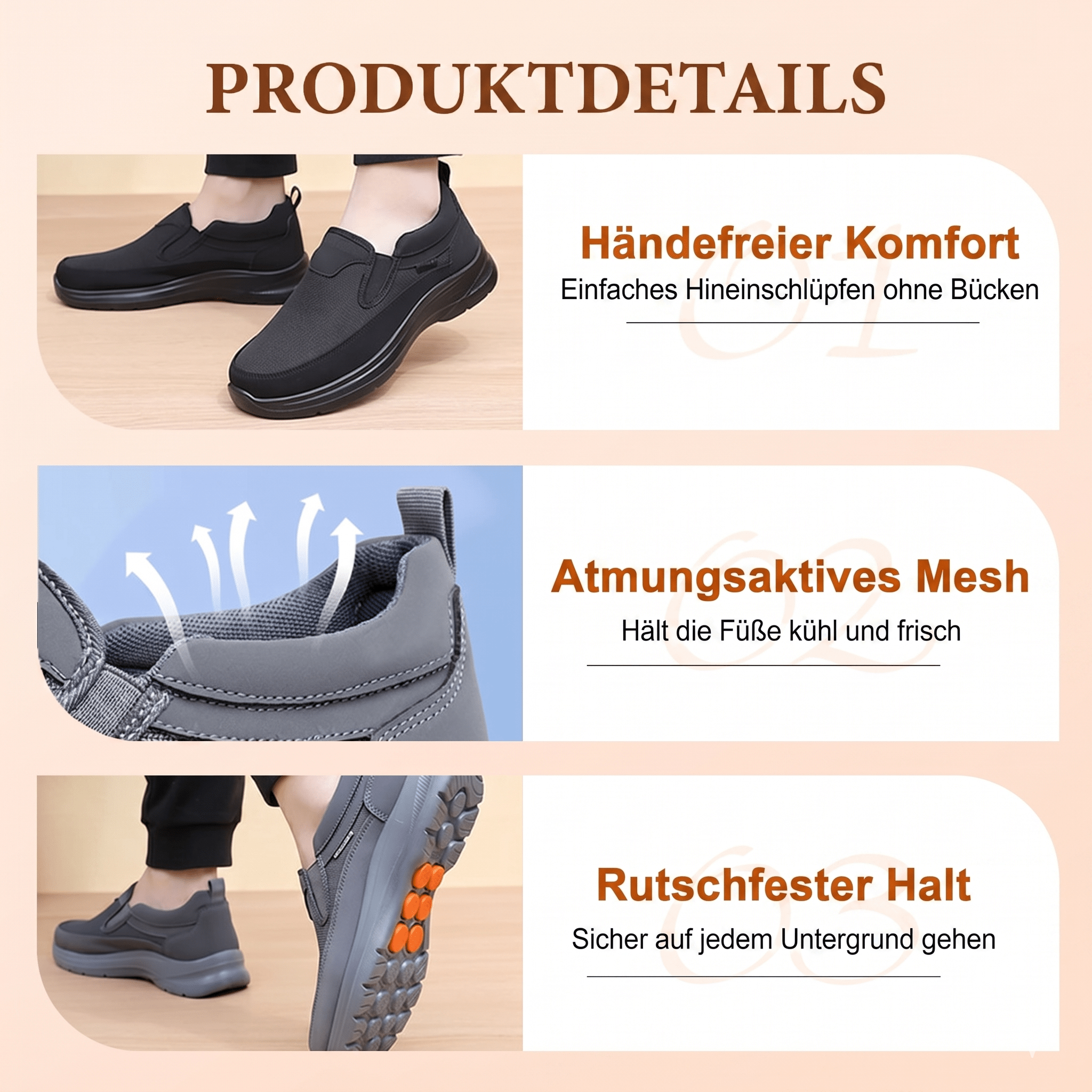 OrthoWalk - Orthopädische Herren Slipper für ganztägigen Gehkomfort [60% RABATT] - Sopheria
