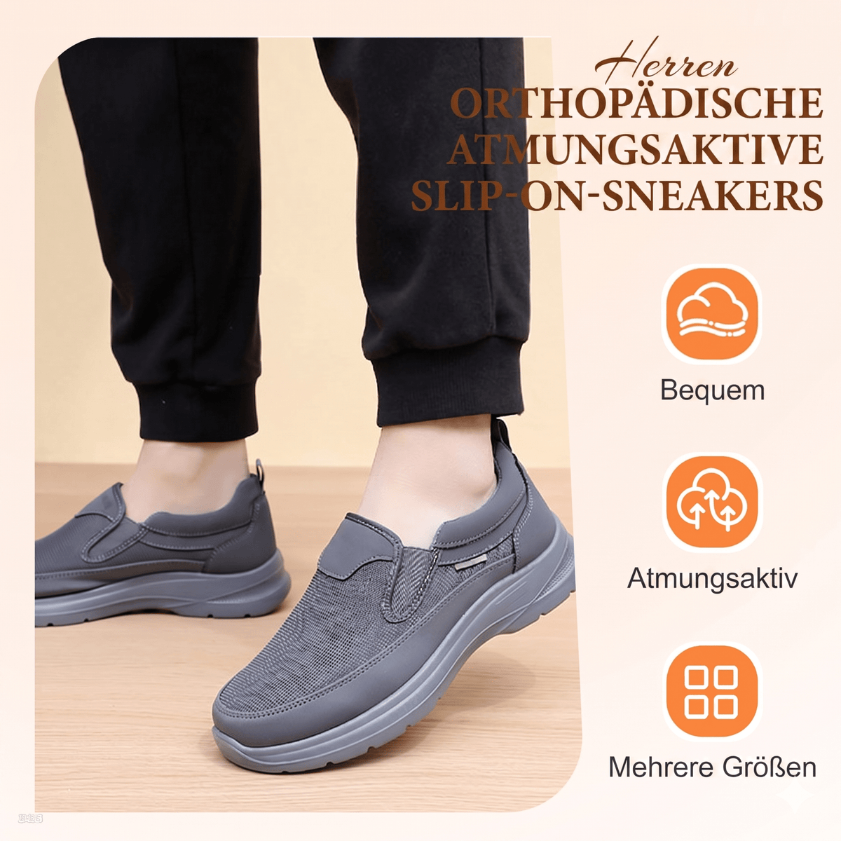 OrthoWalk - Orthopädische Herren Slipper für ganztägigen Gehkomfort [60% RABATT] - Sopheria