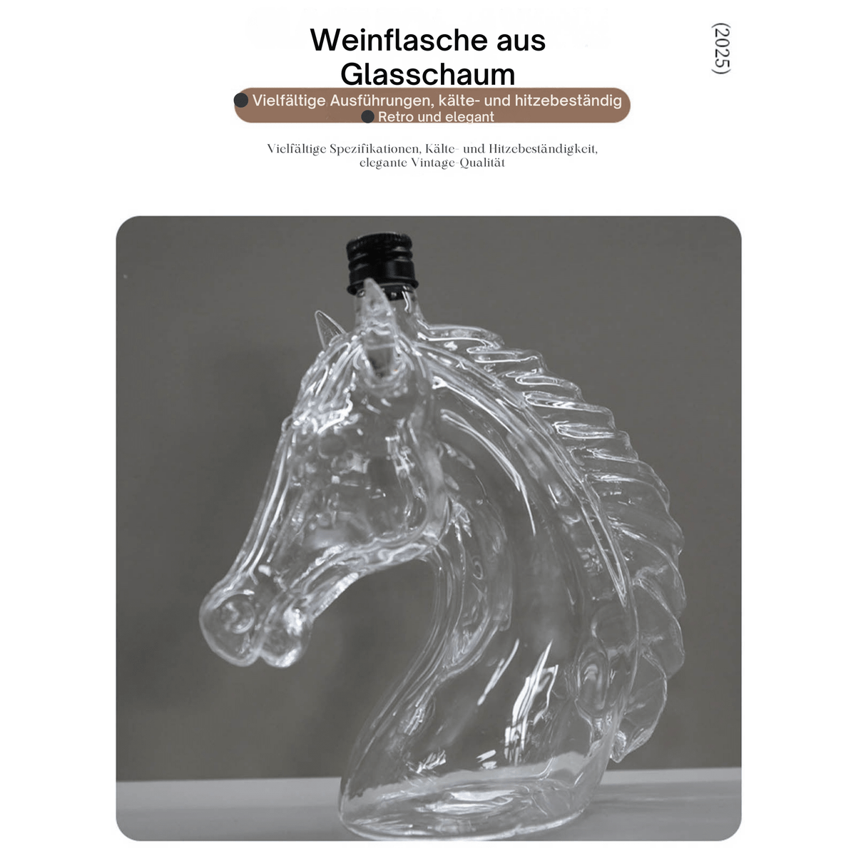 PferdePracht™ / Pferdekopf-Förmige Whiskeyflasche - Sopheria