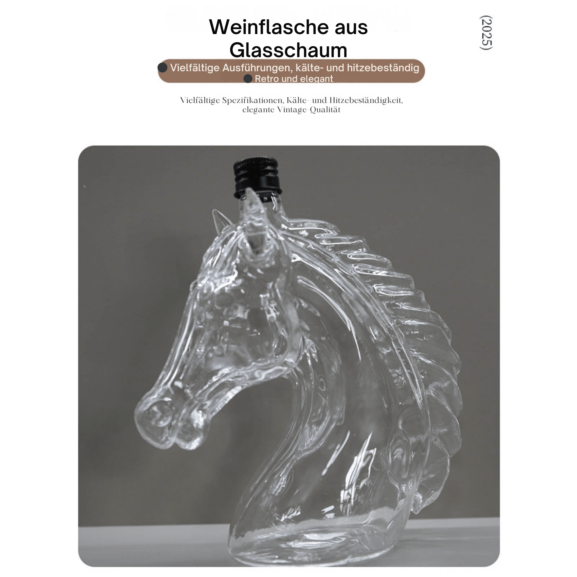 PferdePracht™ / Pferdekopf-Förmige Whiskeyflasche - Sopheria