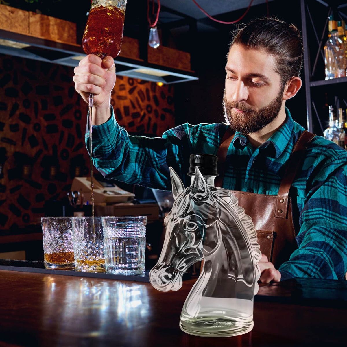 PferdePracht™ / Pferdekopf-Förmige Whiskeyflasche - Sopheria
