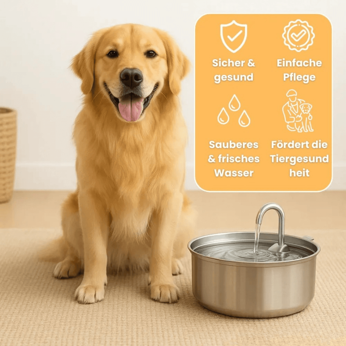 PfotenPlätscher™ / Der antibakterielle Trinkbrunnen mit Filtration - Sopheria