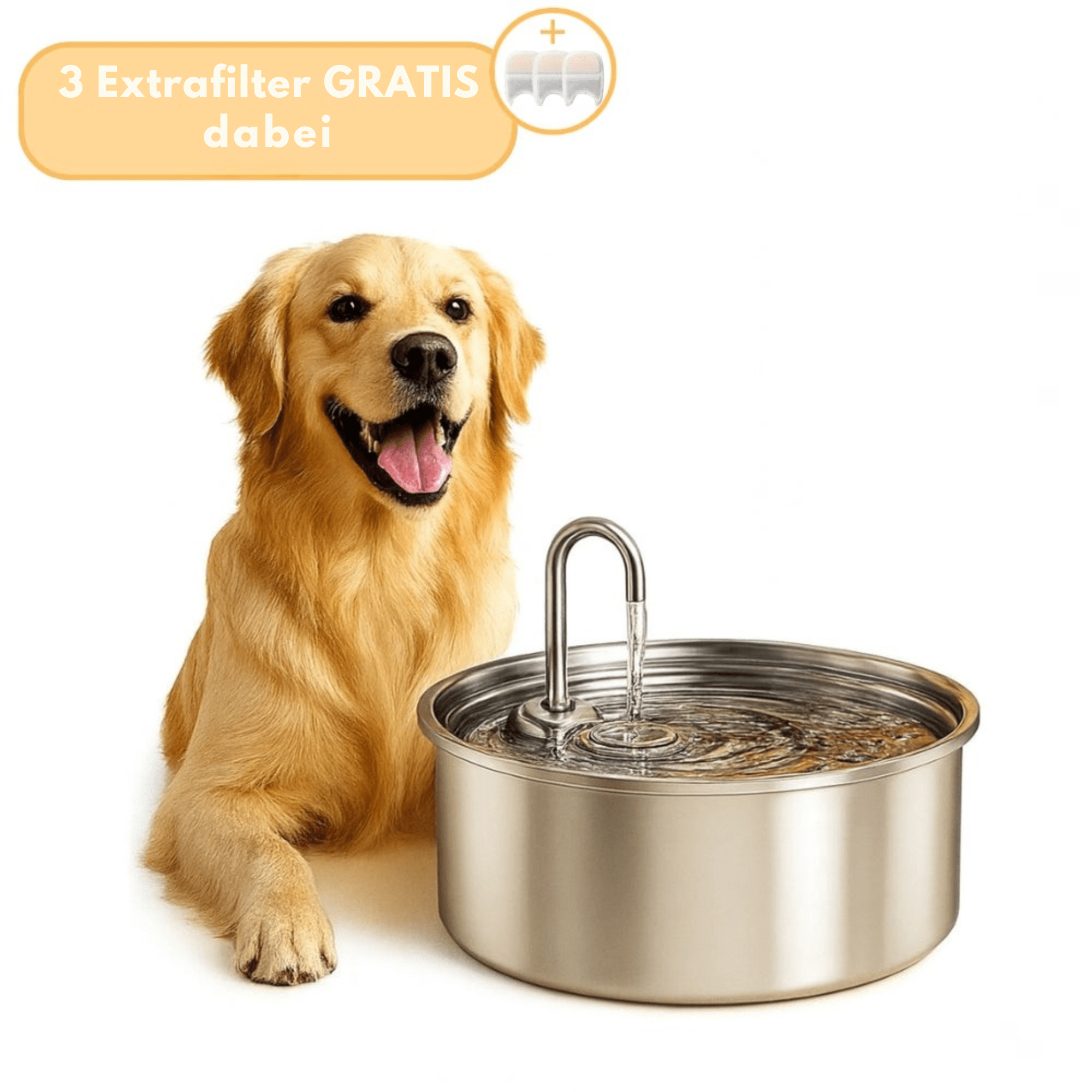 PfotenPlätscher™ / Der antibakterielle Trinkbrunnen mit Filtration - Sopheria