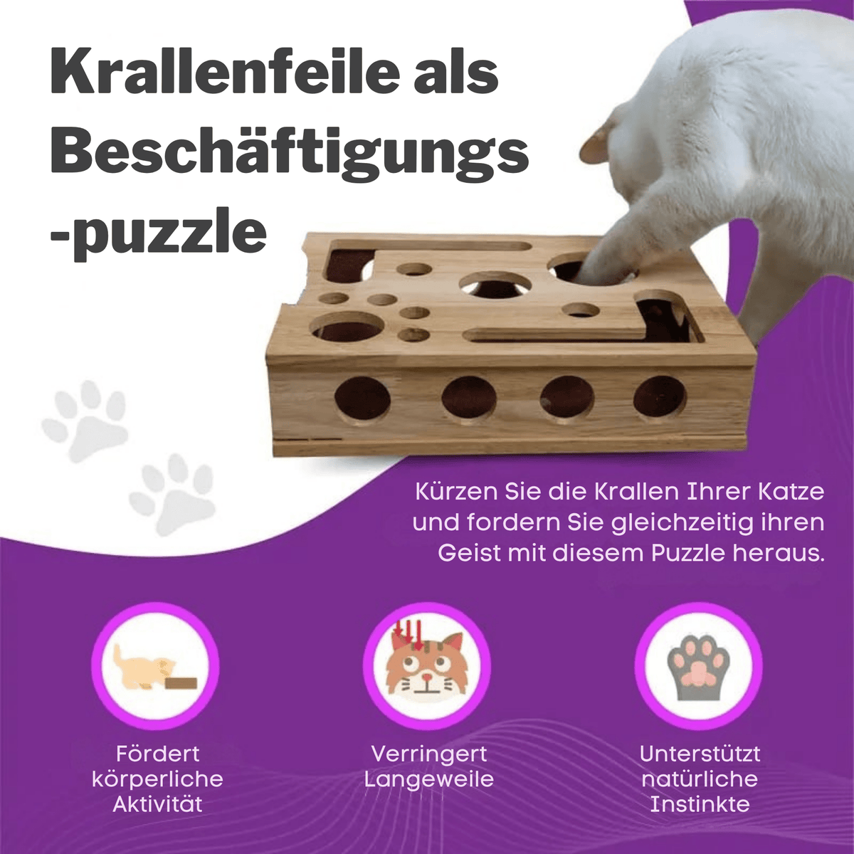PfotenPuzzle – Kratz & Spielbox für Katzen - Sopheria