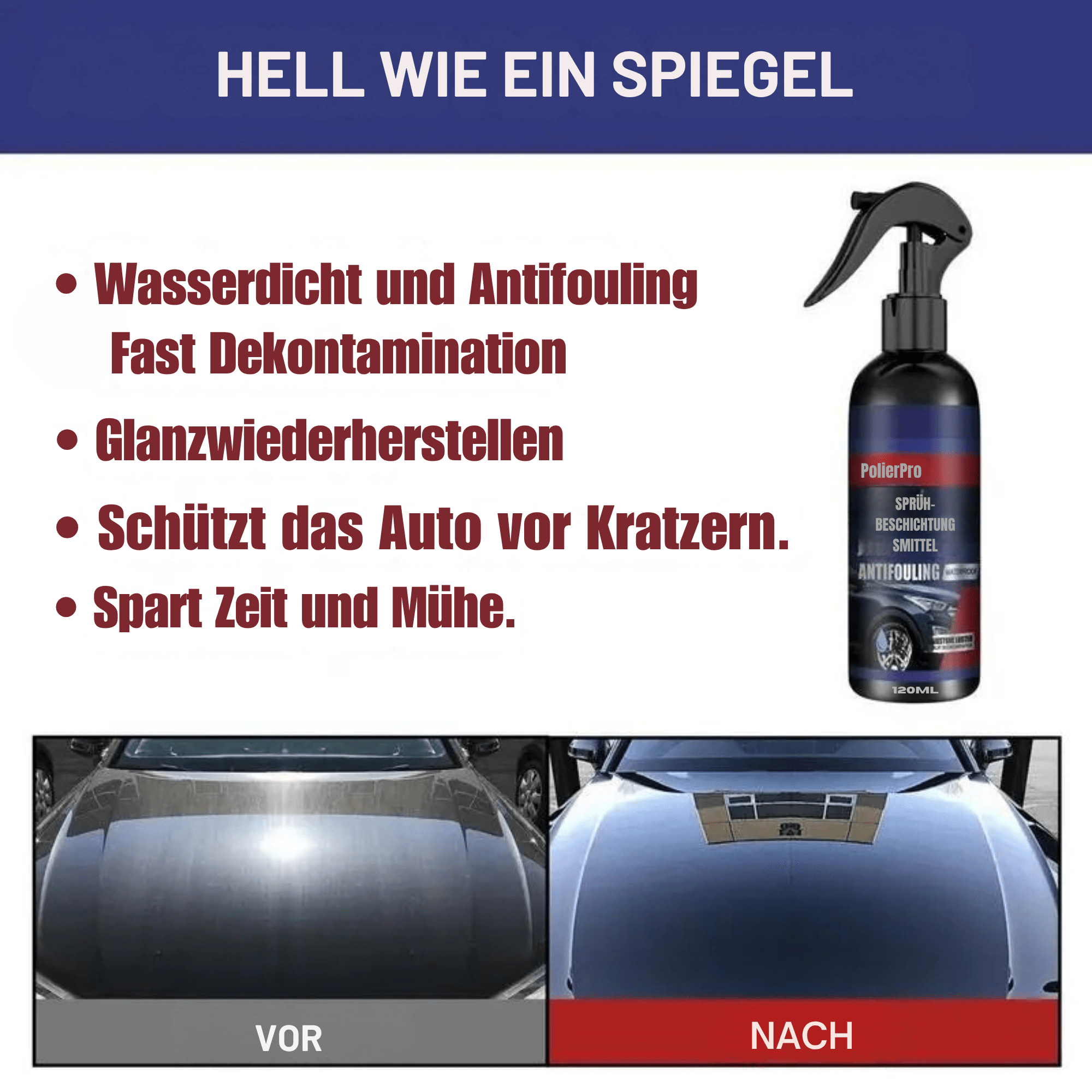 PolierPro™ / 3-in-1 Auto-Beschichtungsspray (1+1 GRATIS) - Sopheria