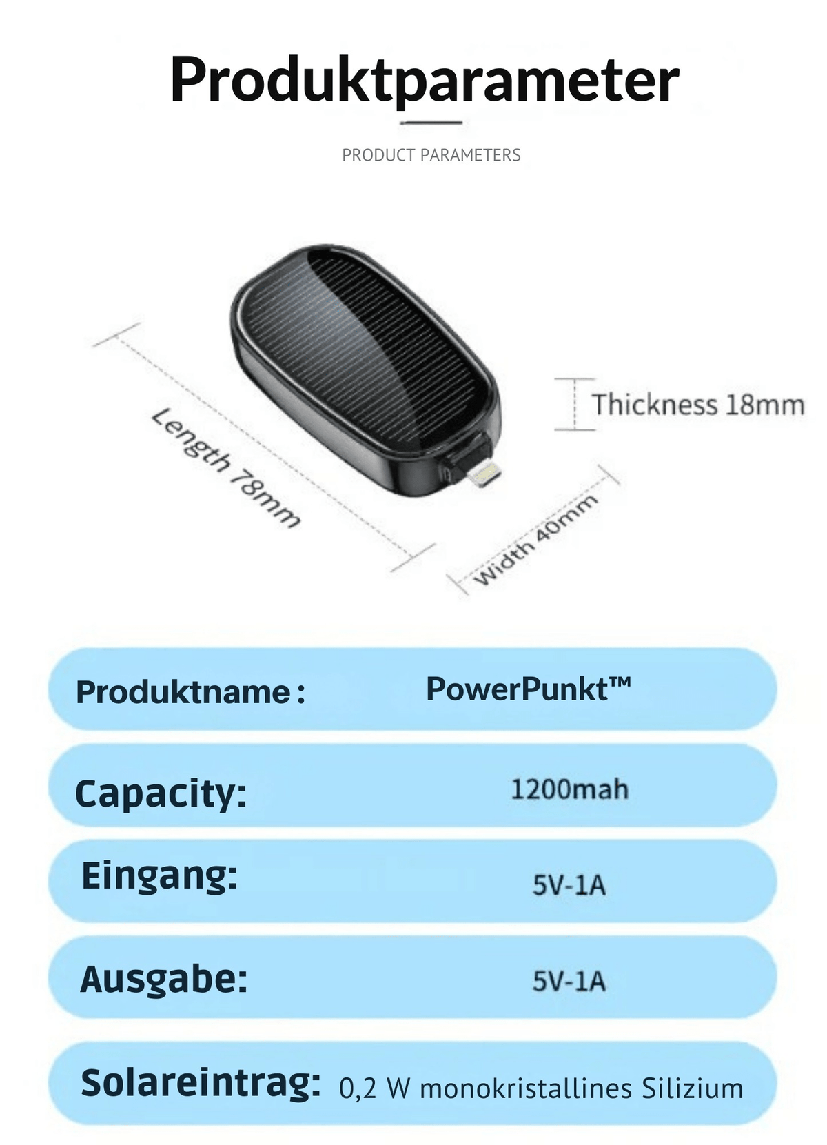 PowerPunkt™ / Mini-Notfall-Solarstrombank - Sopheria