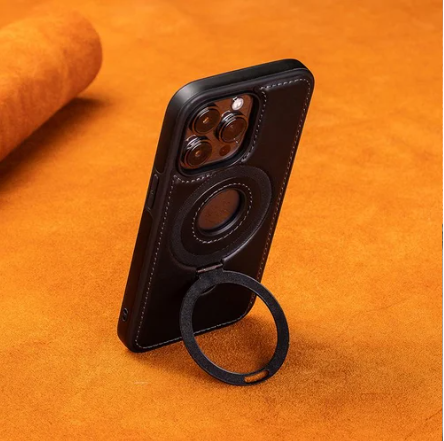 LederLuxus / Superluxuriöse iPhone-Lederhülle mit unsichtbarem Ständer