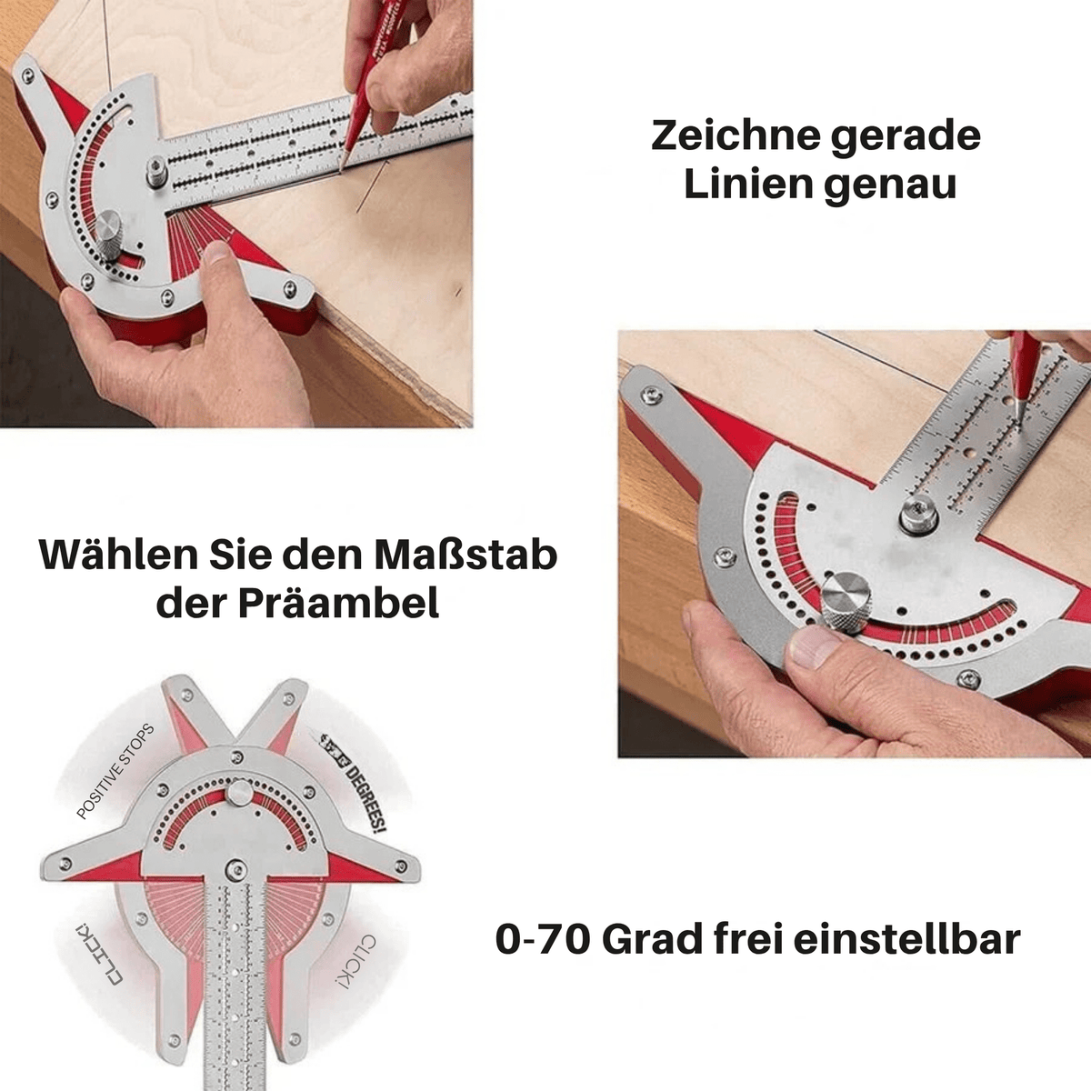 PräziPro™ / Präzisionsregel: für perfekte Winkelmessungen - Sopheria