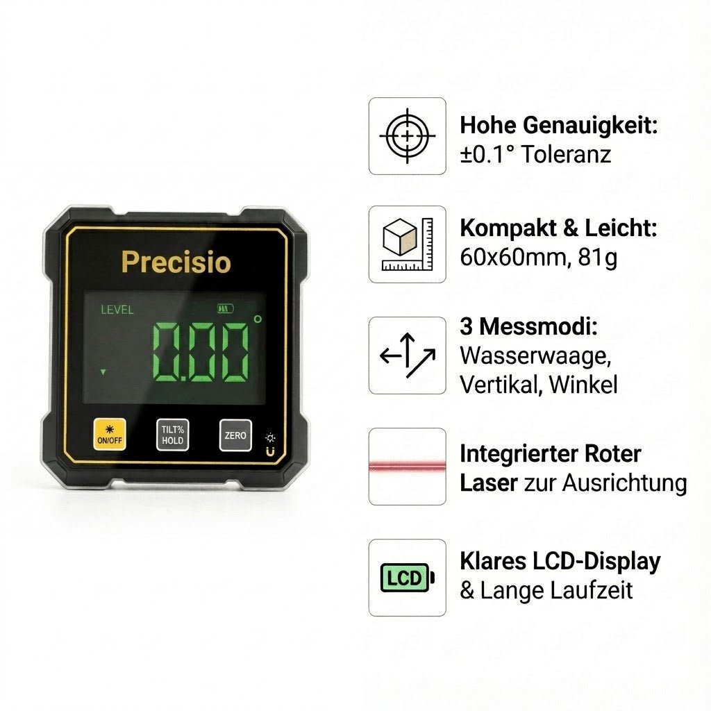 Precisio - 5-in-1 Laser Präzisionsmessgerät für exakte Ausrichtung - Sopheria
