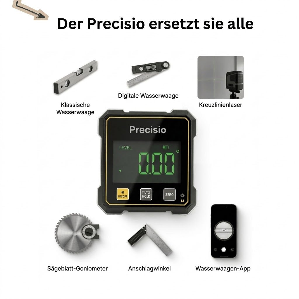 Precisio - 5-in-1 Laser Präzisionsmessgerät für exakte Ausrichtung - Sopheria