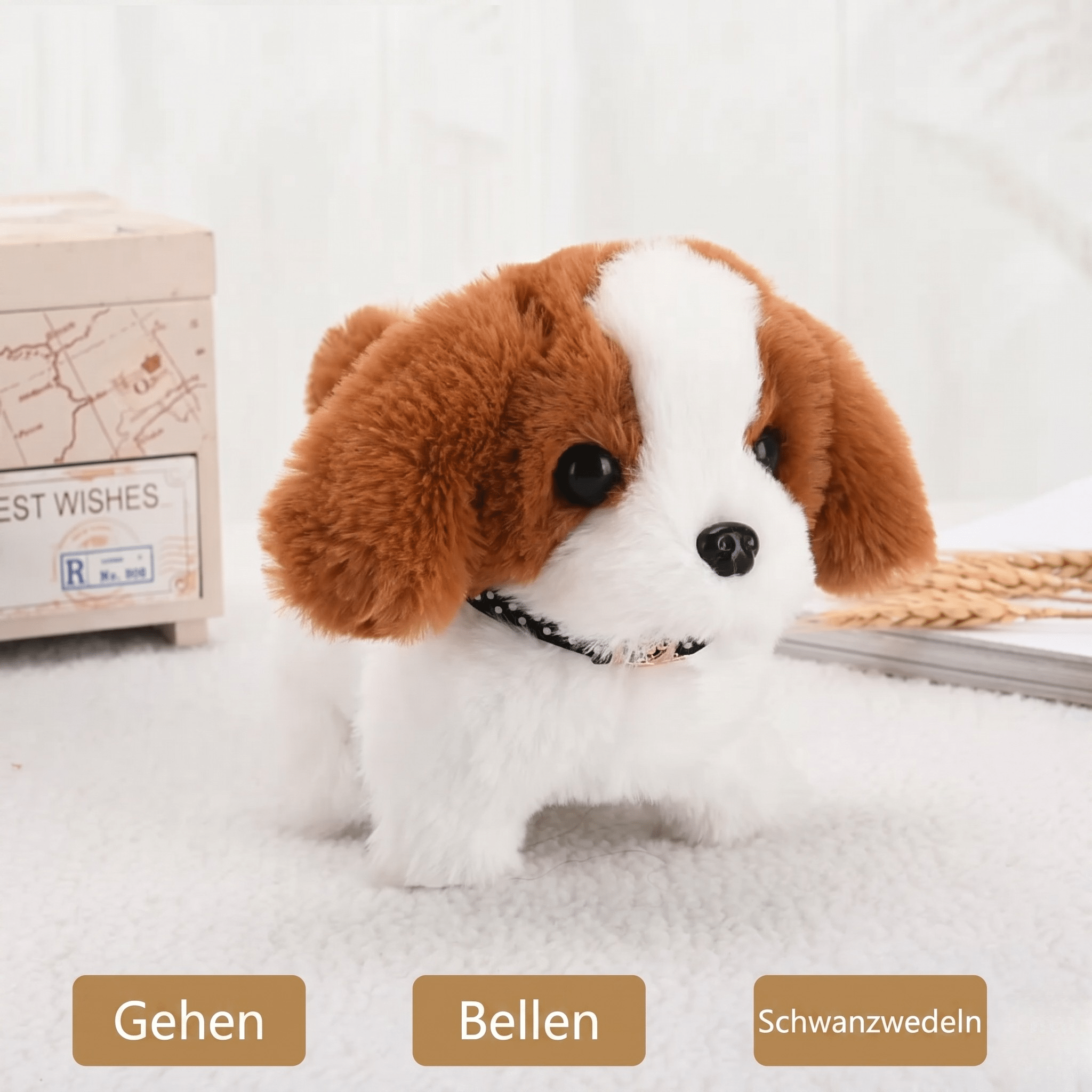 Puppino - Interaktiver Plüsch Hund mit lebensechten Bewegungen - Sopheria