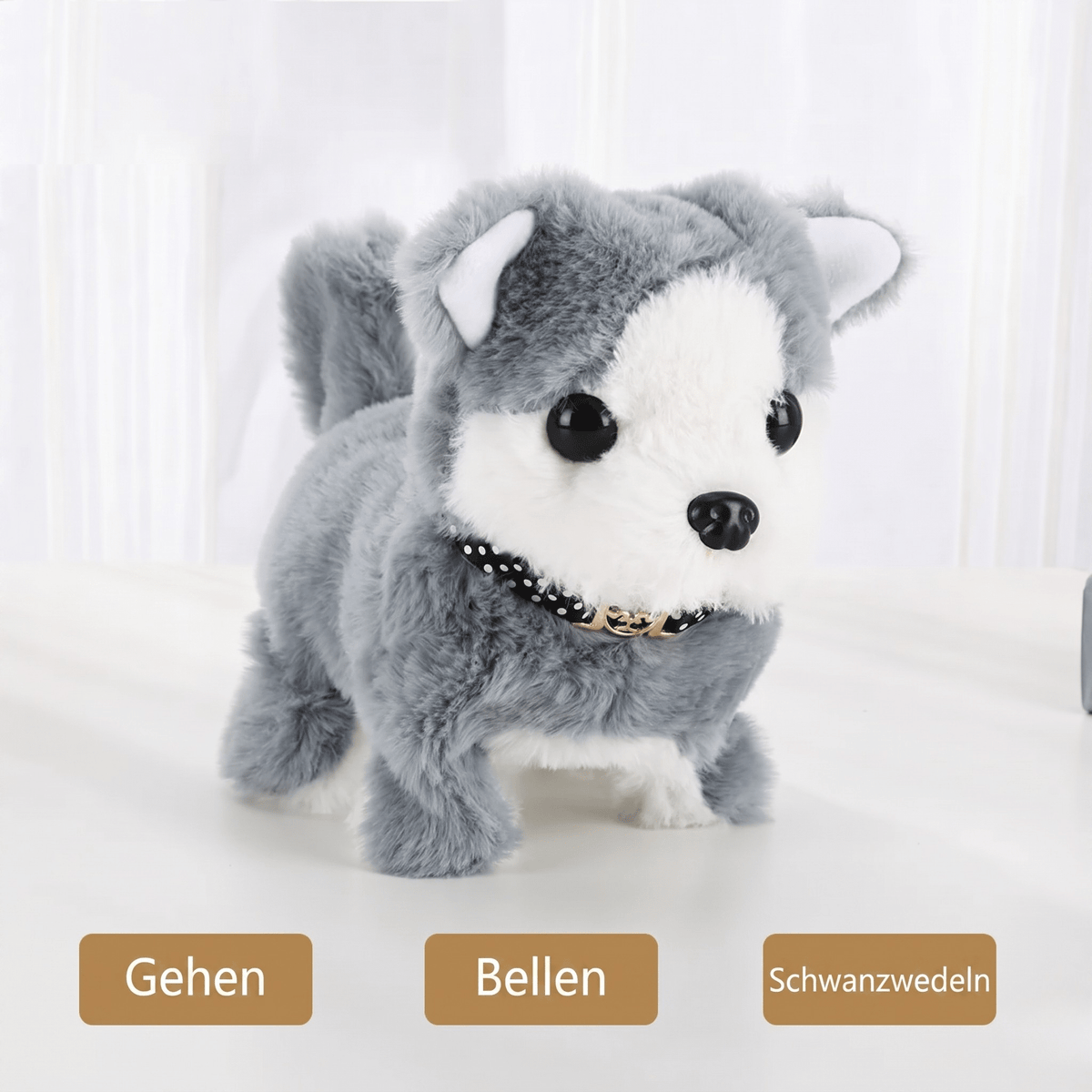 Puppino - Interaktiver Plüsch Hund mit lebensechten Bewegungen - Sopheria
