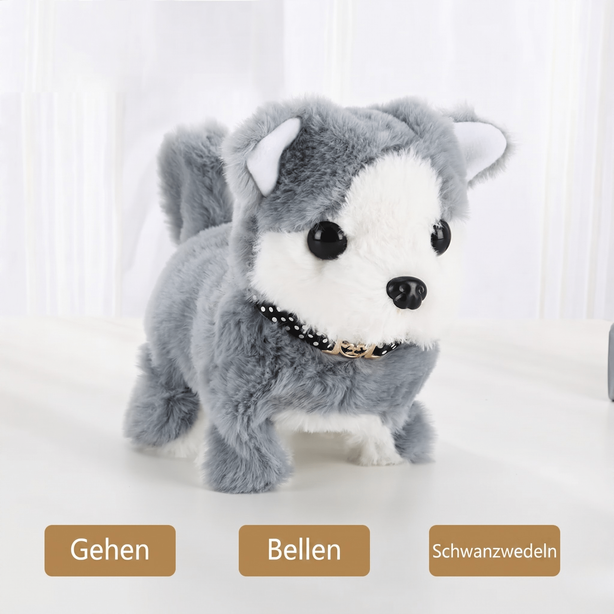 Puppino - Interaktiver Plüsch Hund mit lebensechten Bewegungen - Sopheria