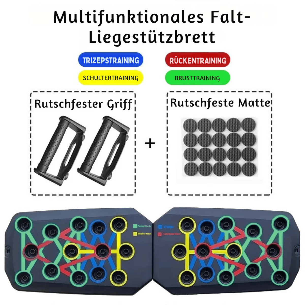 PushProfi™ / Faltbares Liegestützbrett: Ganzkörpertraining überall - Sopheria