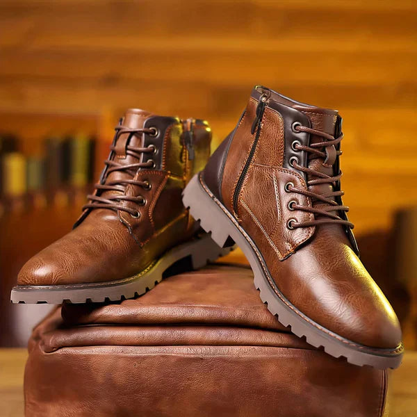 Jethro | Robuste Schnürstiefelette aus Leder