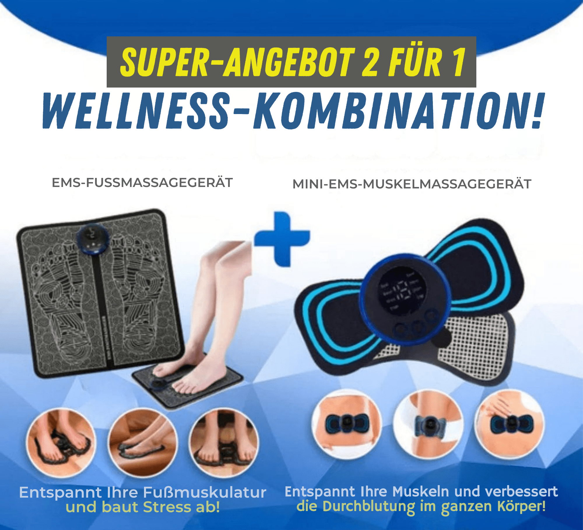 RelaxRund™ / Fußmassage + Mini Muskelmassagegerät - Sopheria