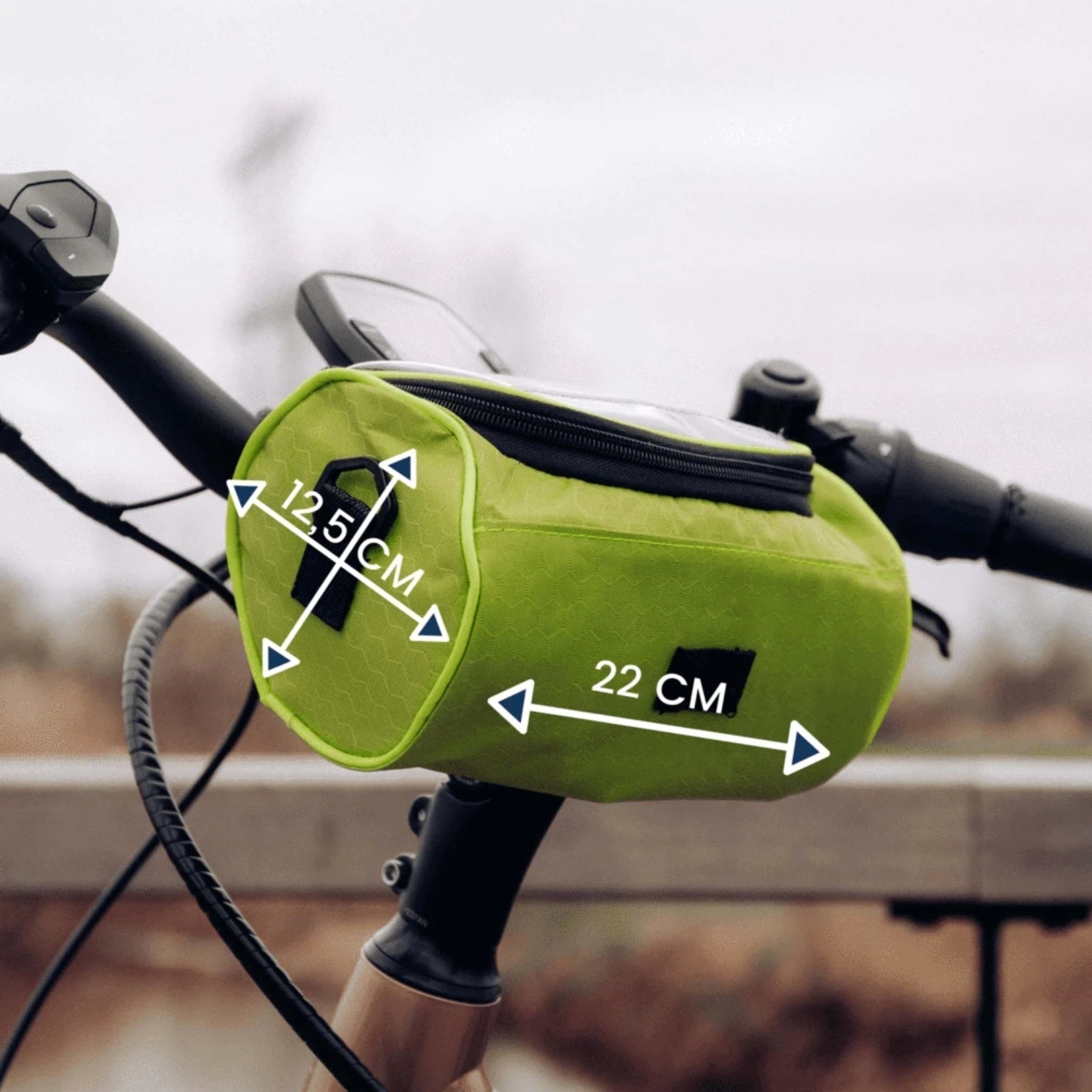 RideVault / Lenkertasche für Fahrrad / Wasserdichte Fahrradtasche mit Touchscreen - Sopheria