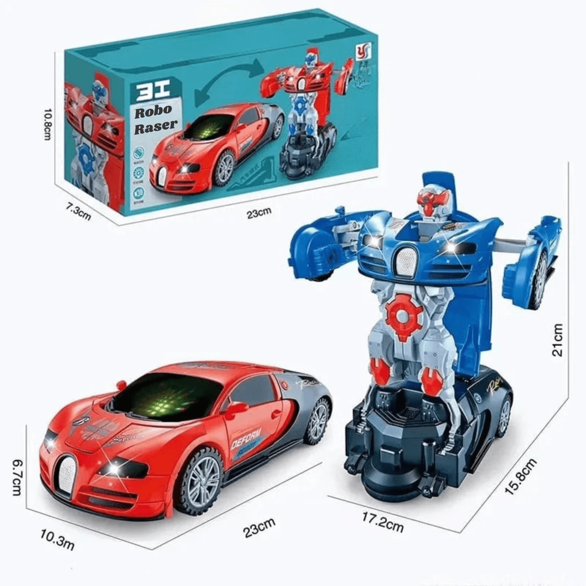 RoboRaser™ / Verwandelbares Polizeiauto-Spielzeug - Sopheria