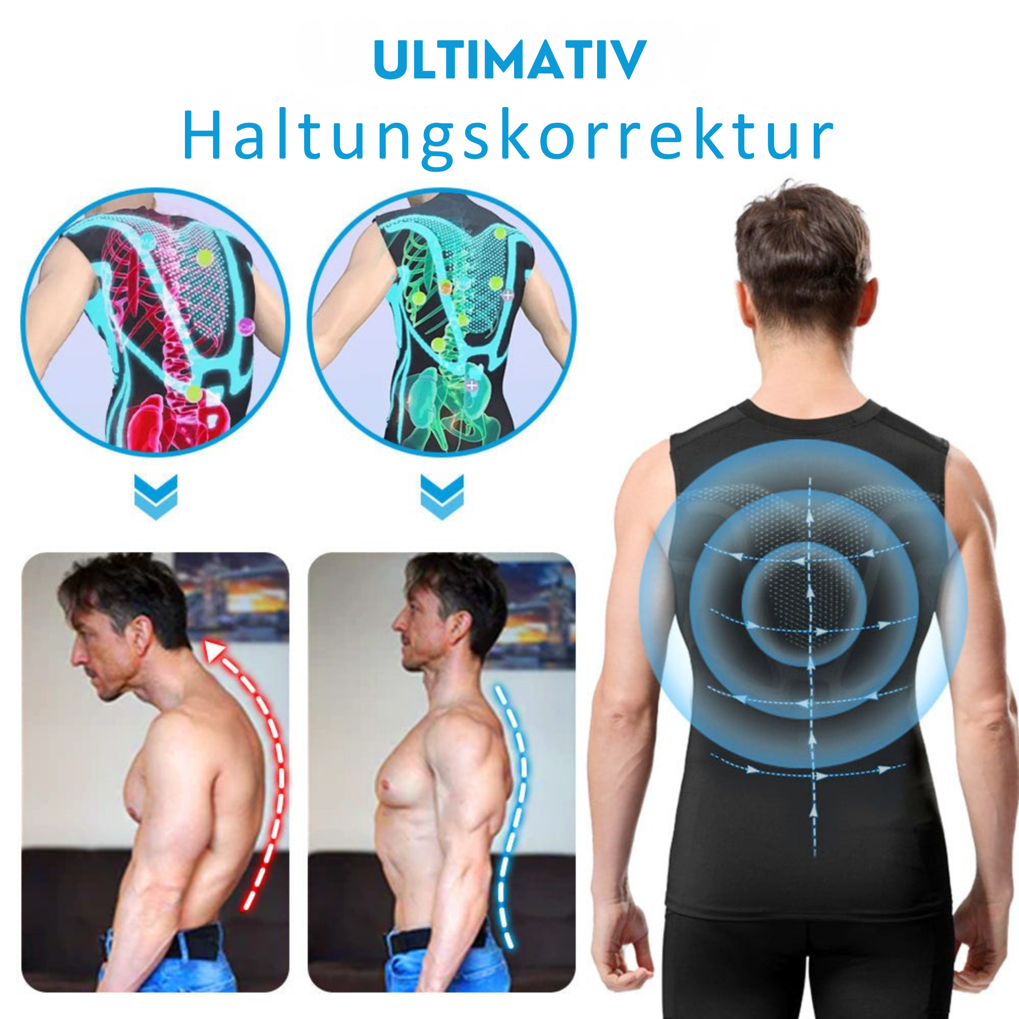 RückenRegel™ / Turmalin-Haltungs-Korrekturweste - Sopheria