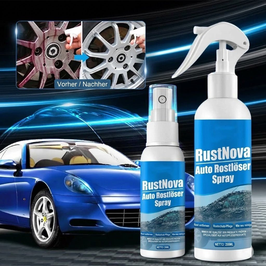 RustNova - Auto Rostlöser Spray für Metall, Felgen & Lackschutz - Sopheria
