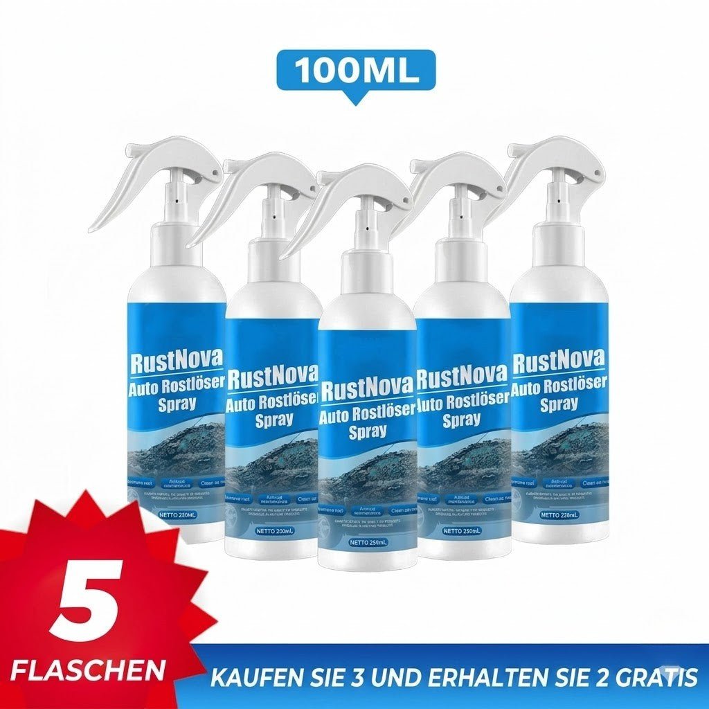 RustNova - Auto Rostlöser Spray für Metall, Felgen & Lackschutz - Sopheria