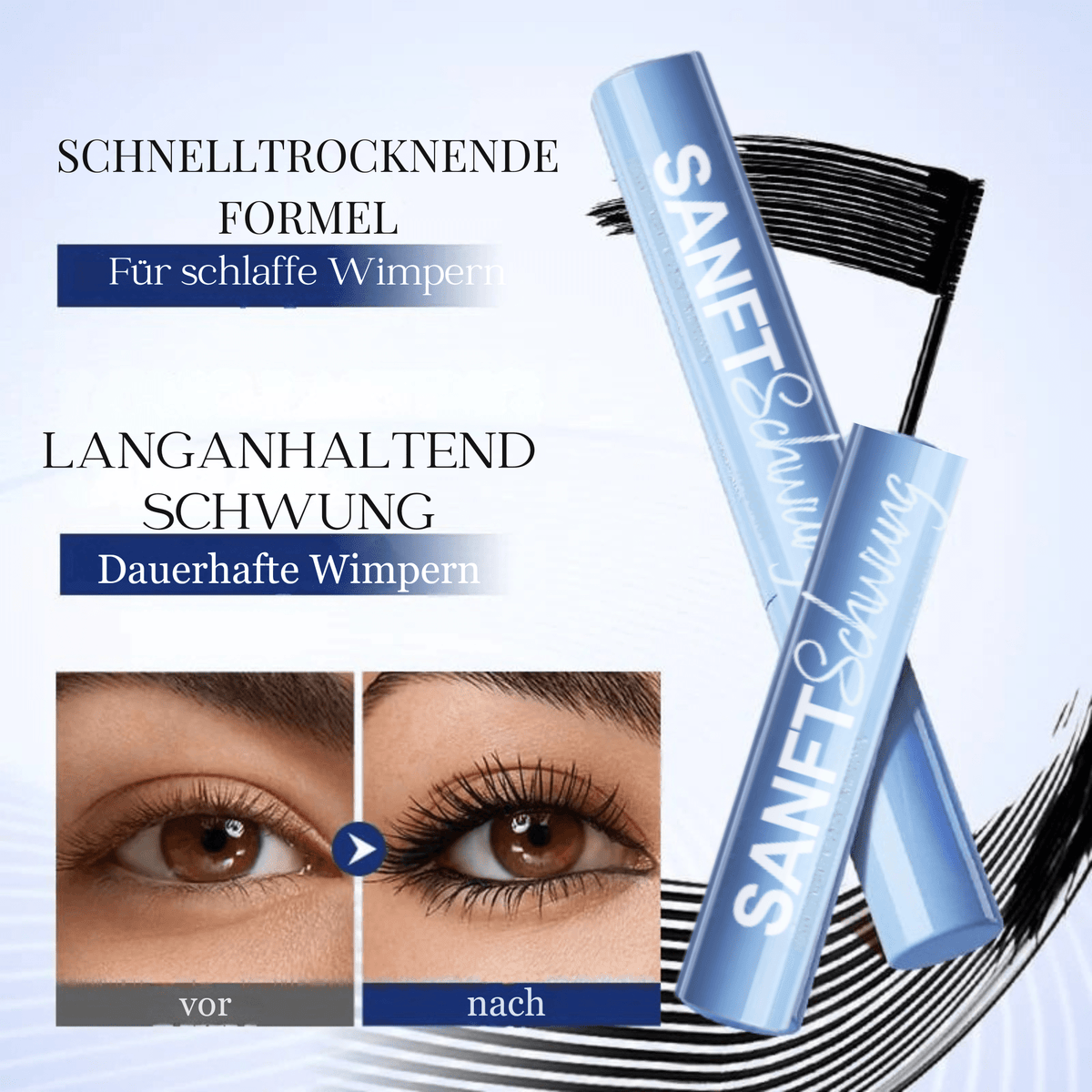 SanftSchwung™ / Sanfte Wimpernverlängerungs-Mascara für dünne Wimpern - Sopheria