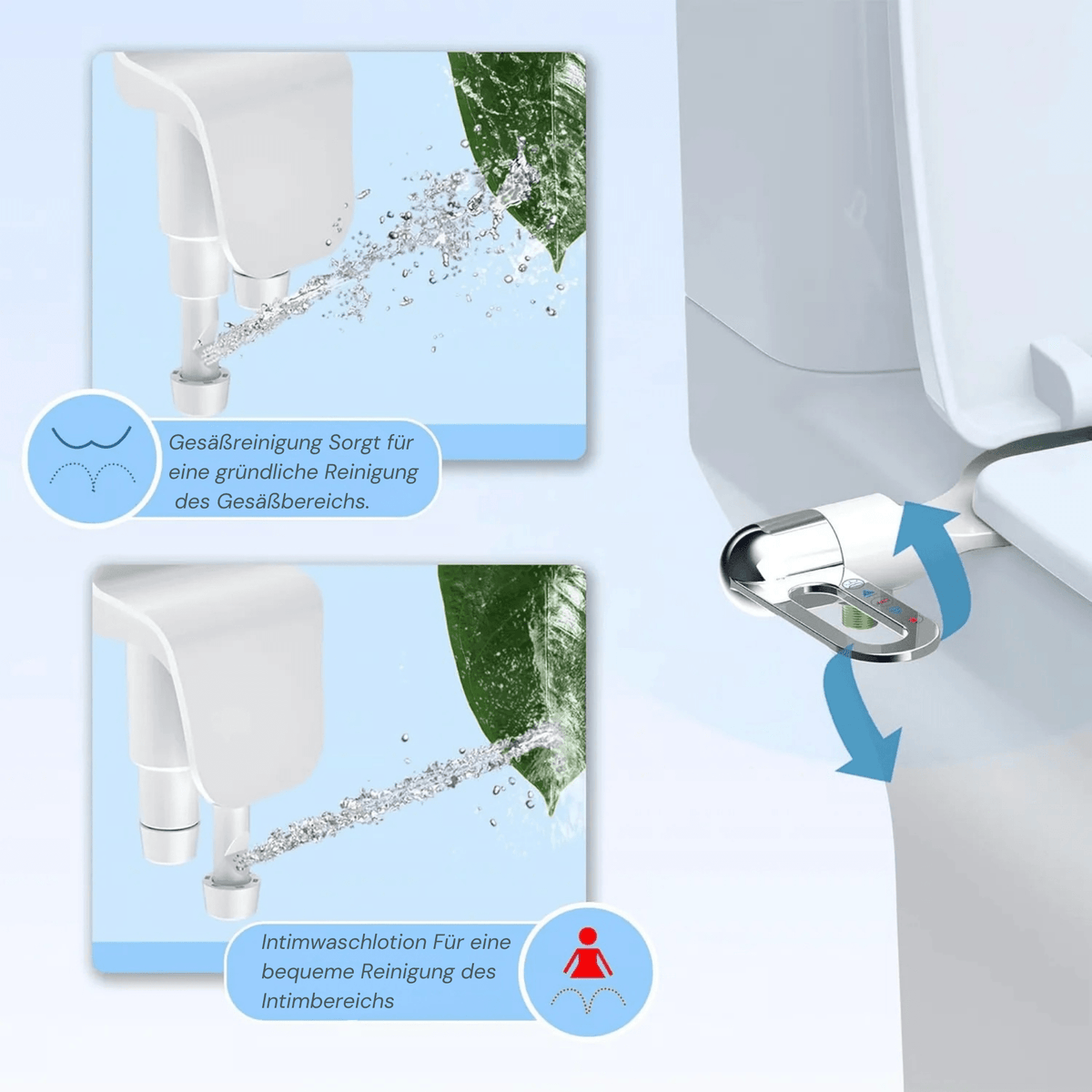 SanftSpüler™ / Intelligente Toilettenspülung (Warm- und Kaltwassertemperaturen frei einstellbar) - Sopheria