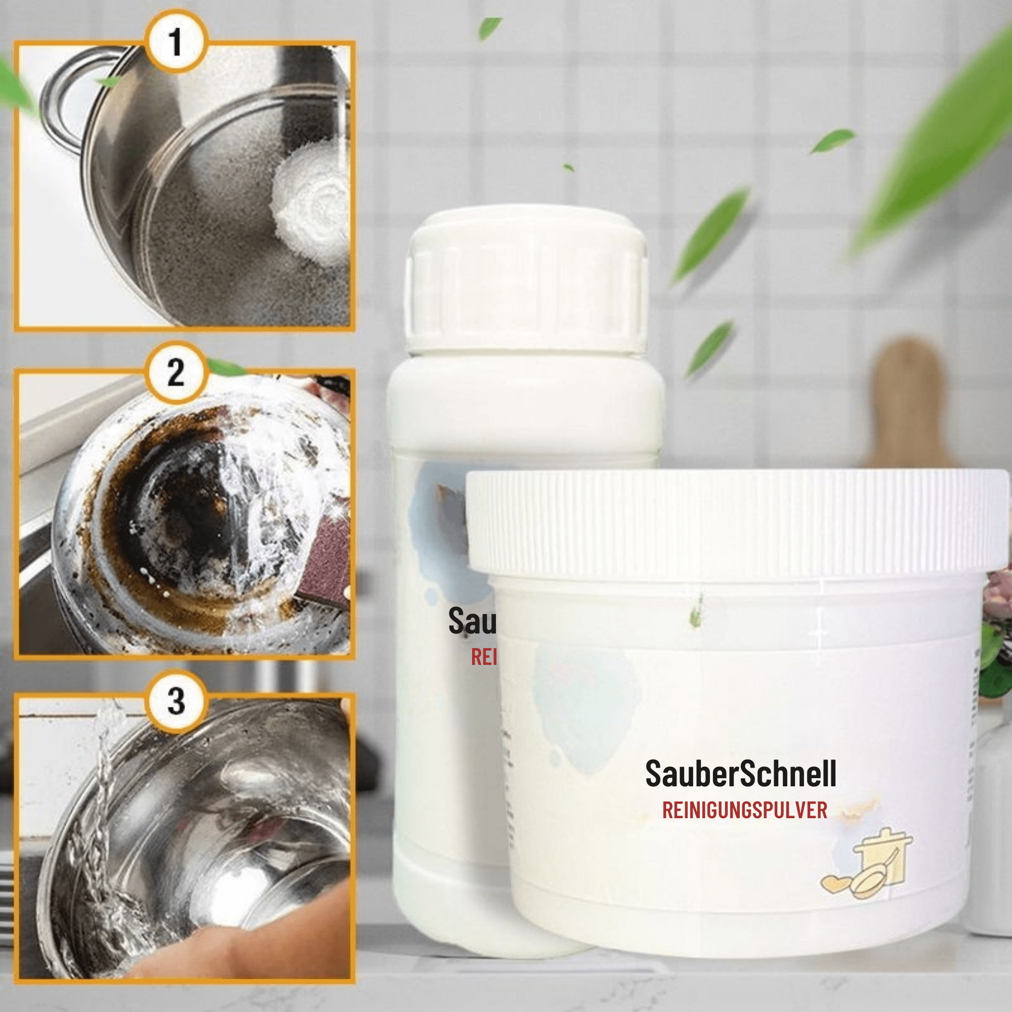SauberSchnell™ / Alles in einem Reinigungs Pulver (1+1 GRATIS) - Sopheria