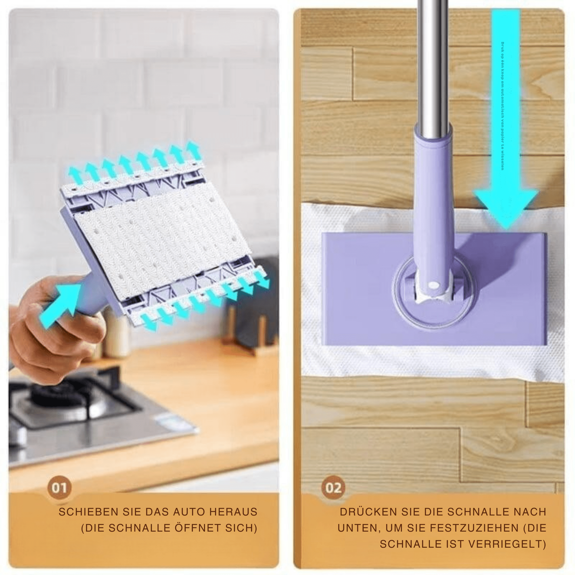 SauberSwap™ / Wischmopp Mit Automatischem Tuchwechsel - Sopheria