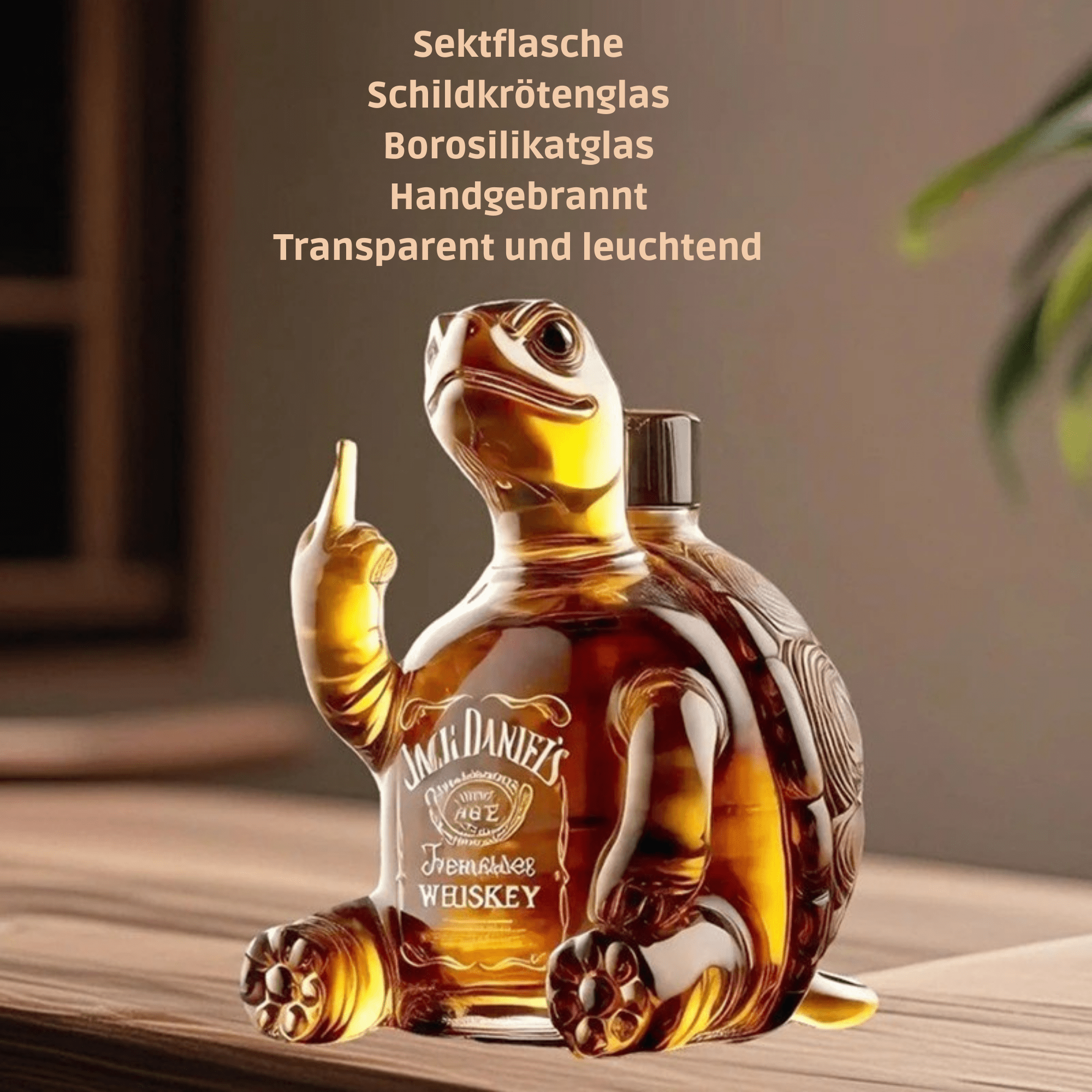 SchildiSchluck™ / Hochwertige Schildkröten-Whiskeyflasche - Sopheria