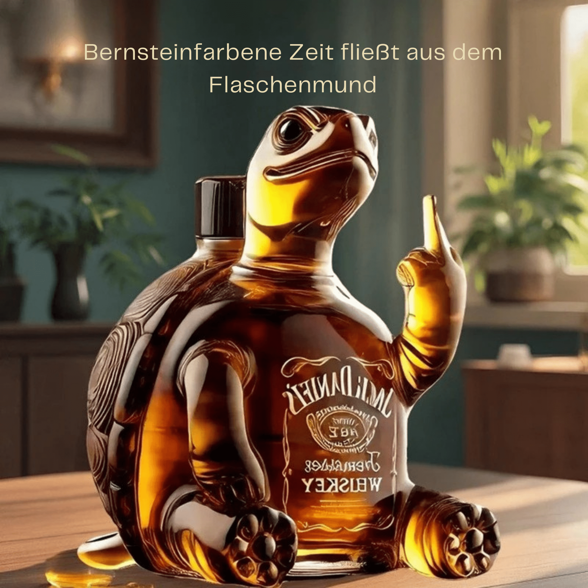 SchildiSchluck™ / Hochwertige Schildkröten-Whiskeyflasche - Sopheria