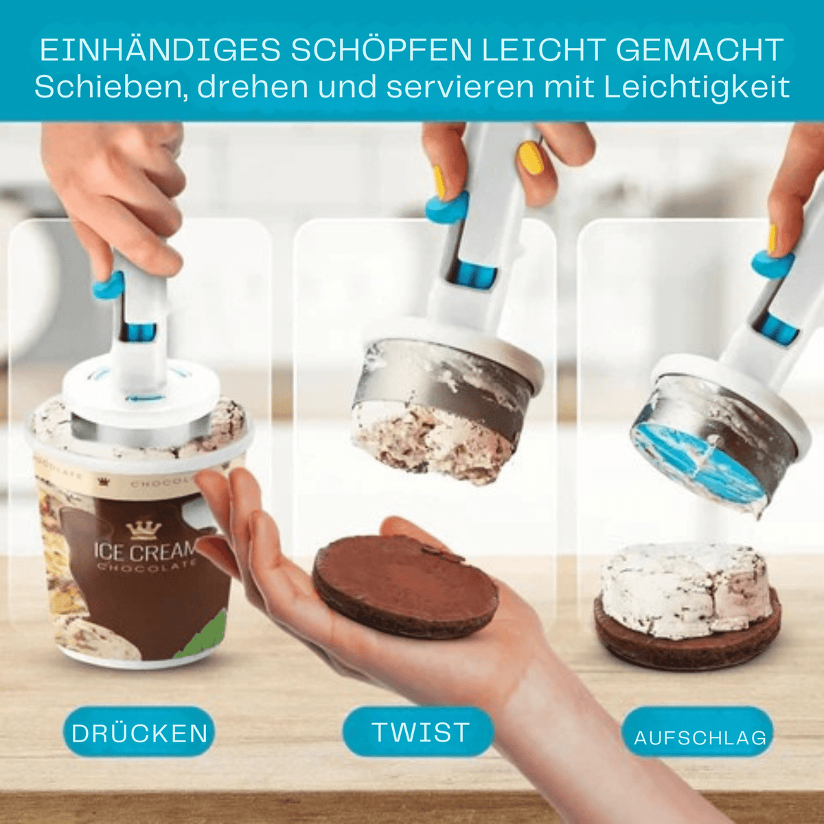 SchleckScoop™ / Müheloses Schöpfen und Lösen von gefrorenen Leckereien - Sopheria
