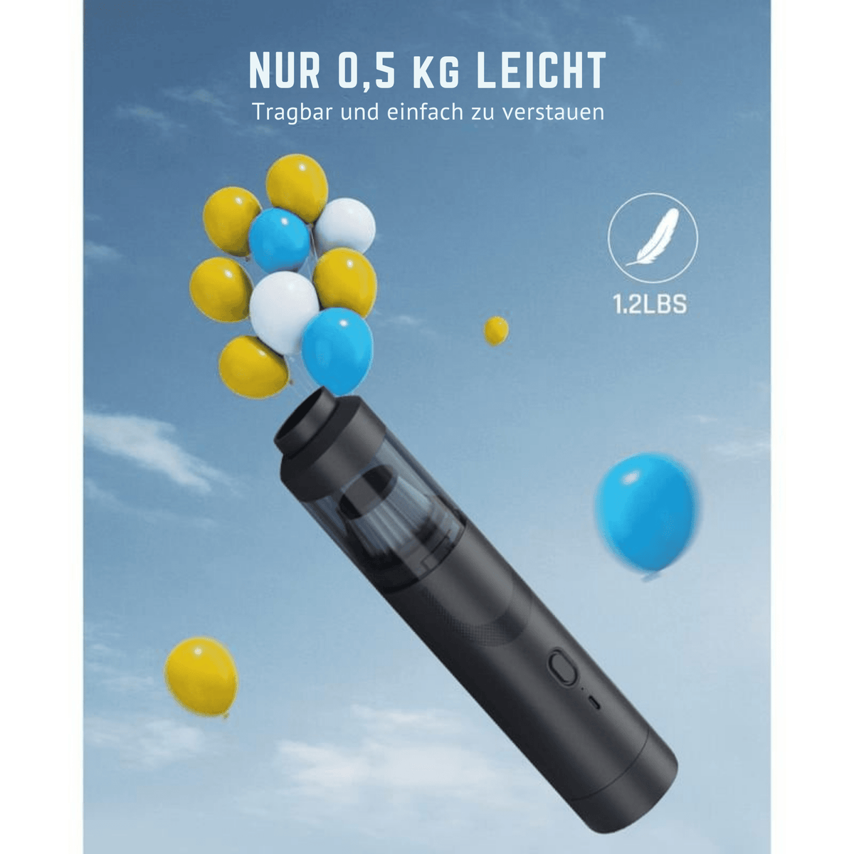 SchmutzSchreck™ / Kabelloser Autostaubsauger mit hoher Leistung 12000Pa/30AW - Sopheria