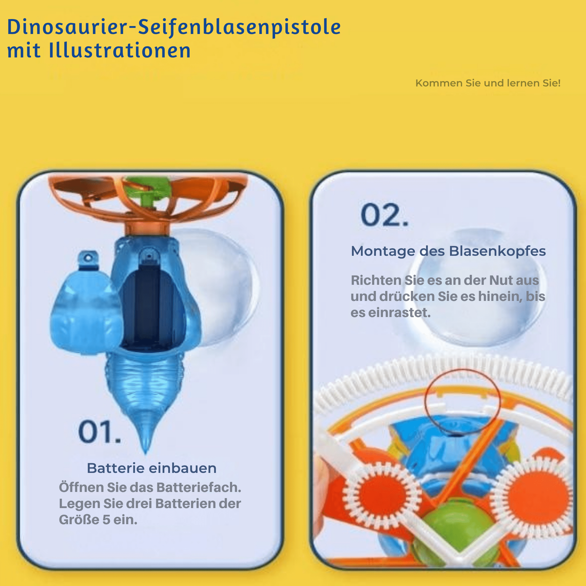 SchnaufSaurus™ / Tragbarer Dinosaurier-Seifenblasenblaster - Sopheria
